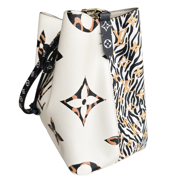 Louis Vuitton Neo Noe Bucket Bag Shoulder Tote Monogram Giant Jungle White - Picture 9 of 12